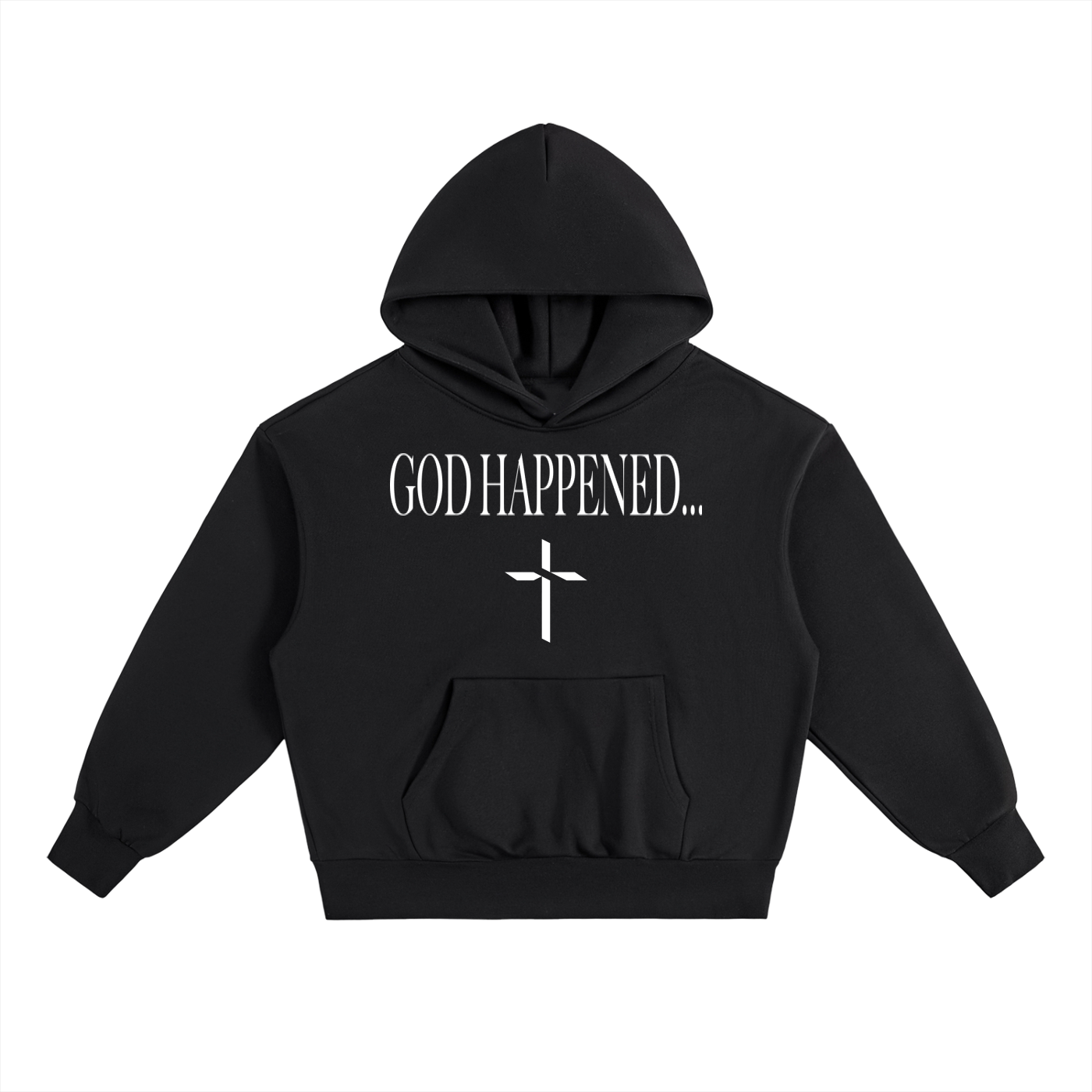 GOD HAPPENED - Essential Heavyweight Fleece Hoodie