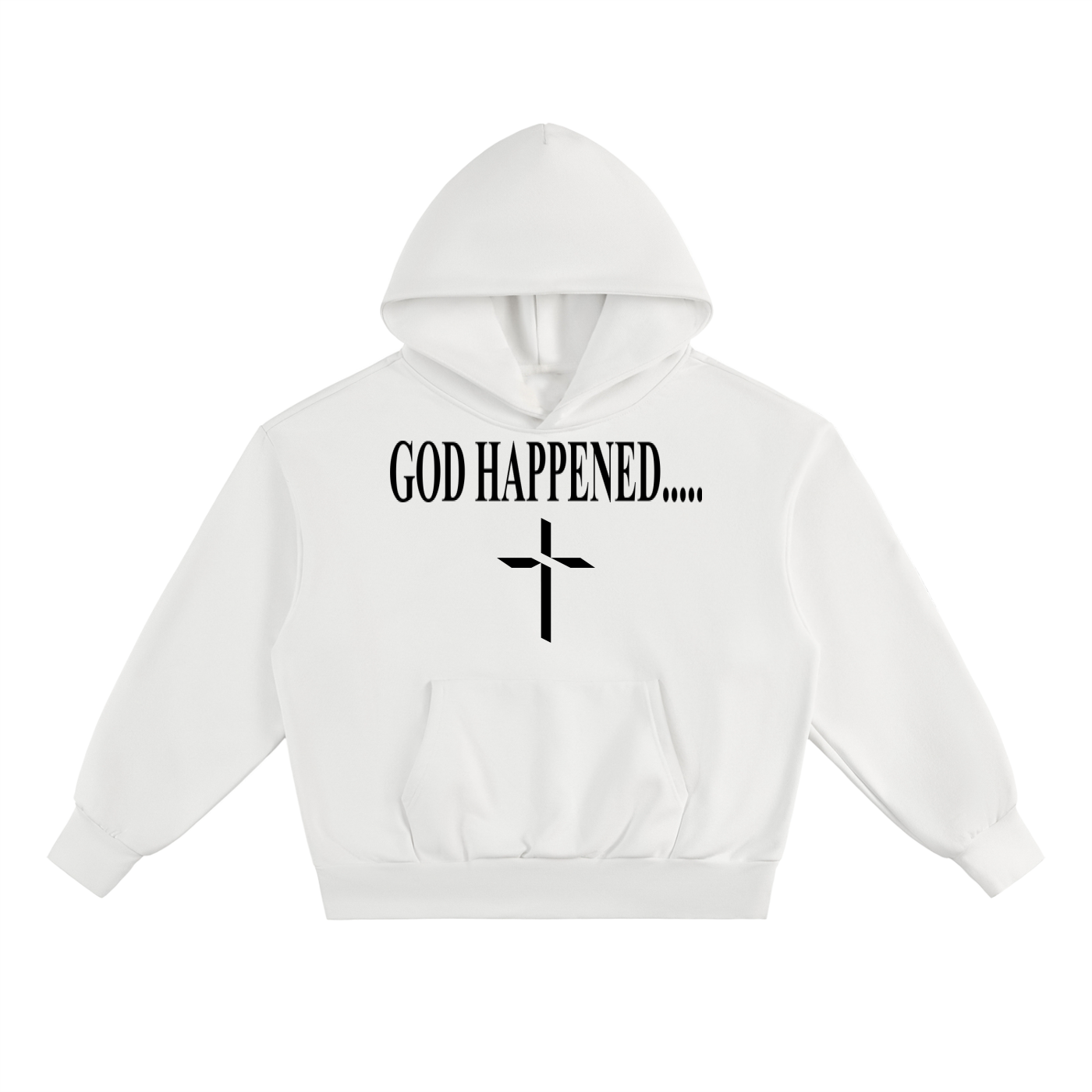 GOD HAPPENED - Essential Heavyweight Fleece Hoodie