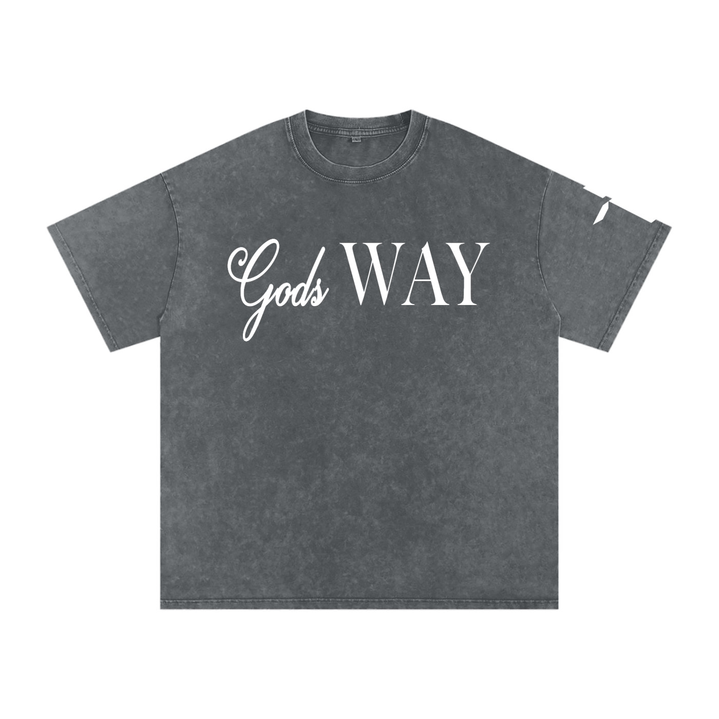 Gods Way - Snow Washed Oversized Cotton T-Shirt