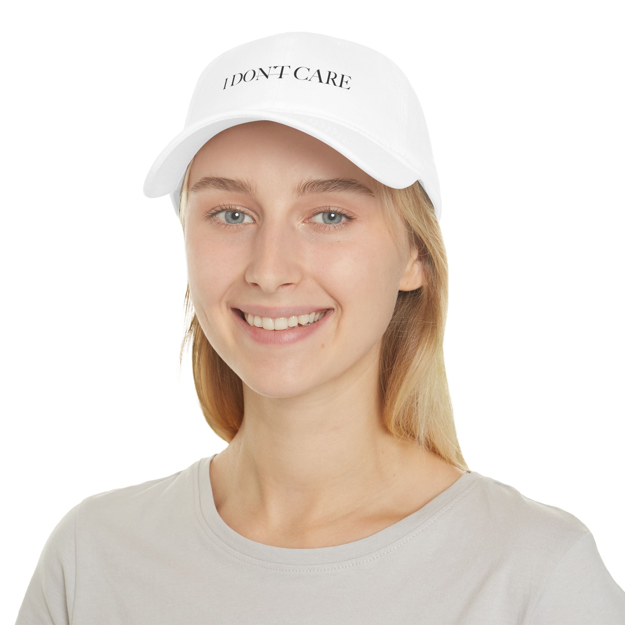 I Don't Care - Baseball Cap White