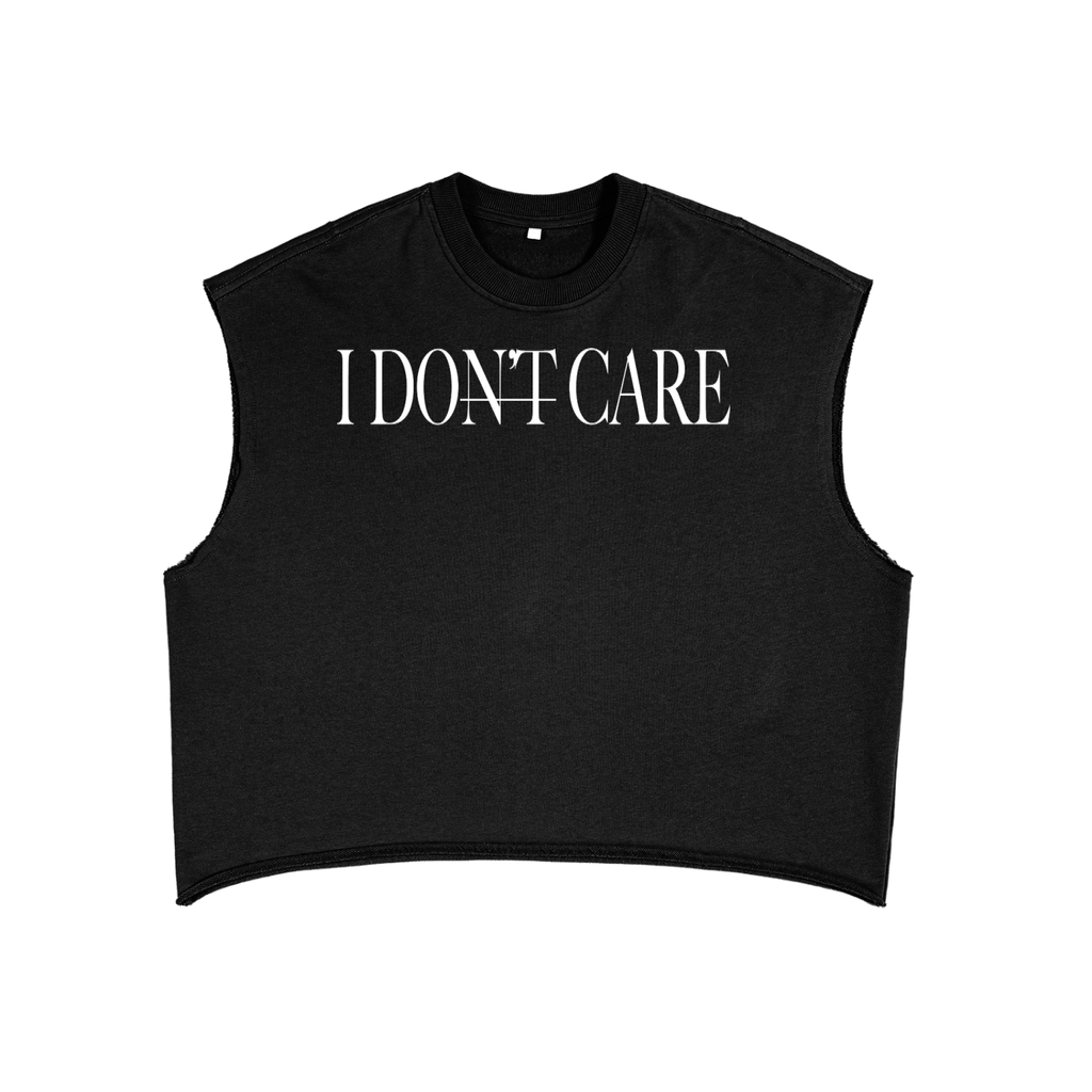 I DON'T CARE - French Terry Boxy Tank Top