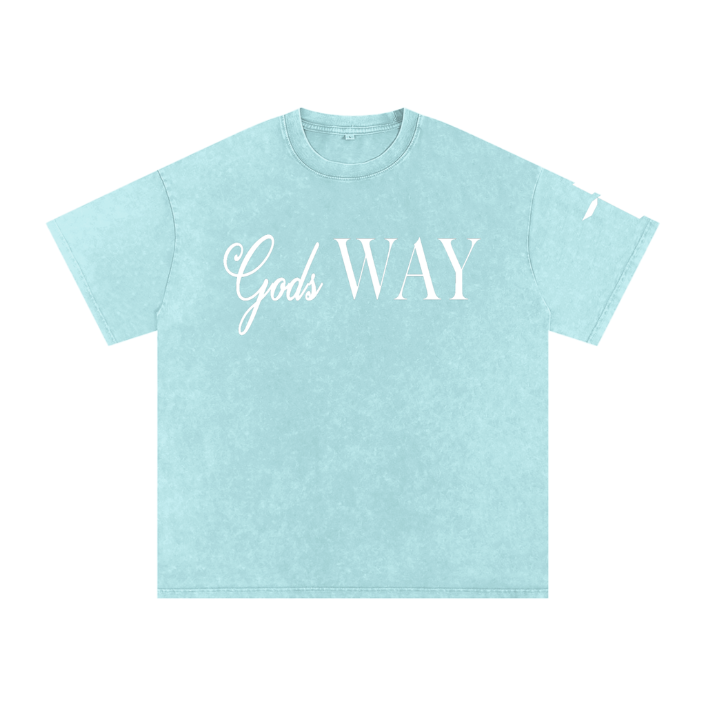 Gods Way - Snow Washed Oversized Cotton T-Shirt