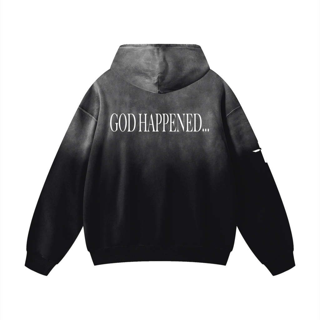 God Happened - Heavyweight Sunfade Oversized Hoodie