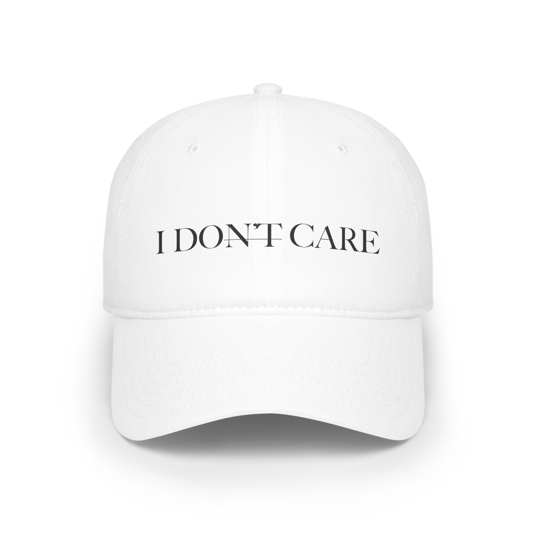 I Don't Care - Baseball Cap White