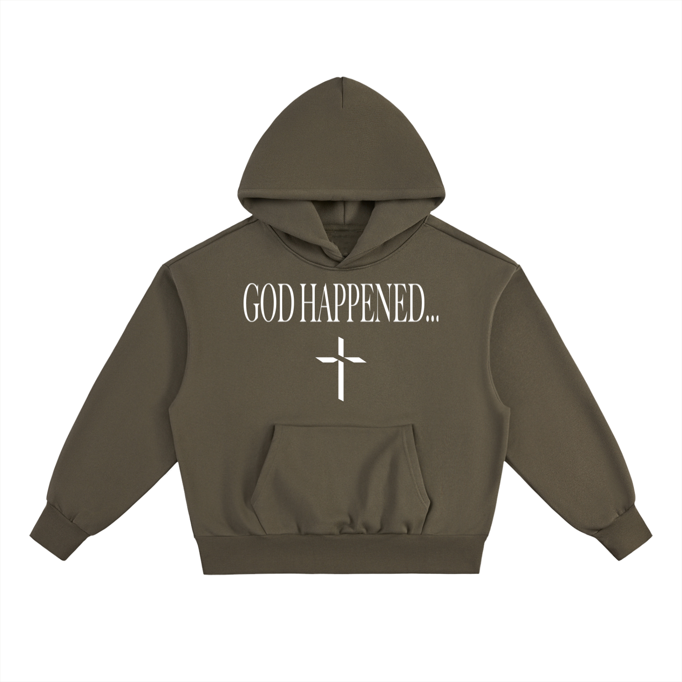 GOD HAPPENED - Essential Heavyweight Fleece Hoodie