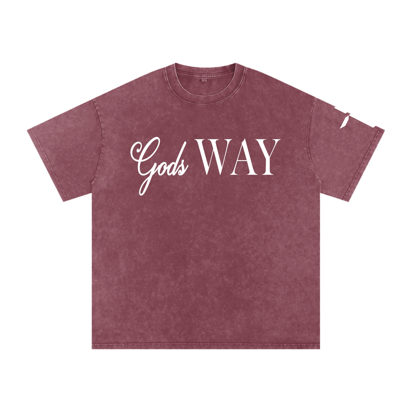 Gods Way - Snow Washed Oversized Cotton T-Shirt